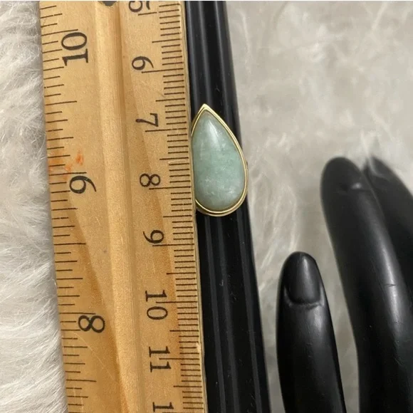 Timeless Green and Gold Jade Ring - Picture 6 of 7